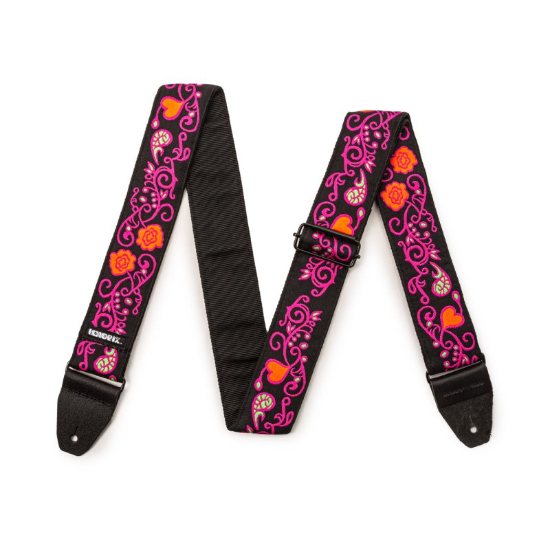 Dunlop - Jimi Hendrix Blacklight Monterey Pink Strap #JH22
