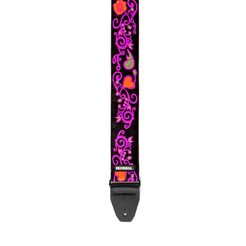 Dunlop - Jimi Hendrix Blacklight Monterey Pink Strap #JH22