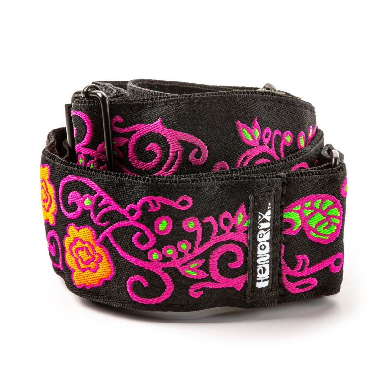 Dunlop - Jimi Hendrix Blacklight Monterey Pink Strap #JH22