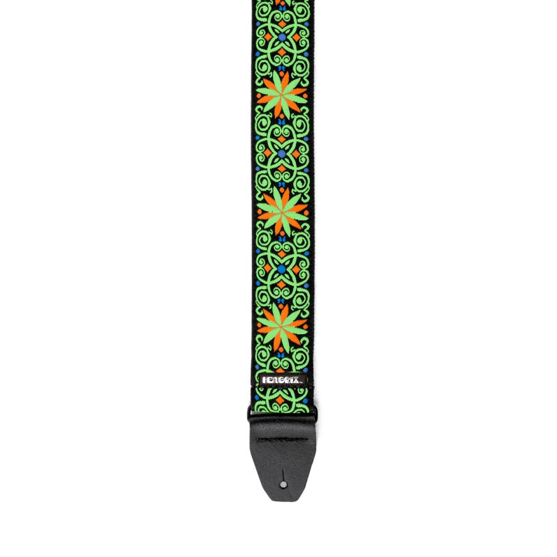 Dunlop - Jimi Hendrix Blacklight Fillmore Green Strap #JH26