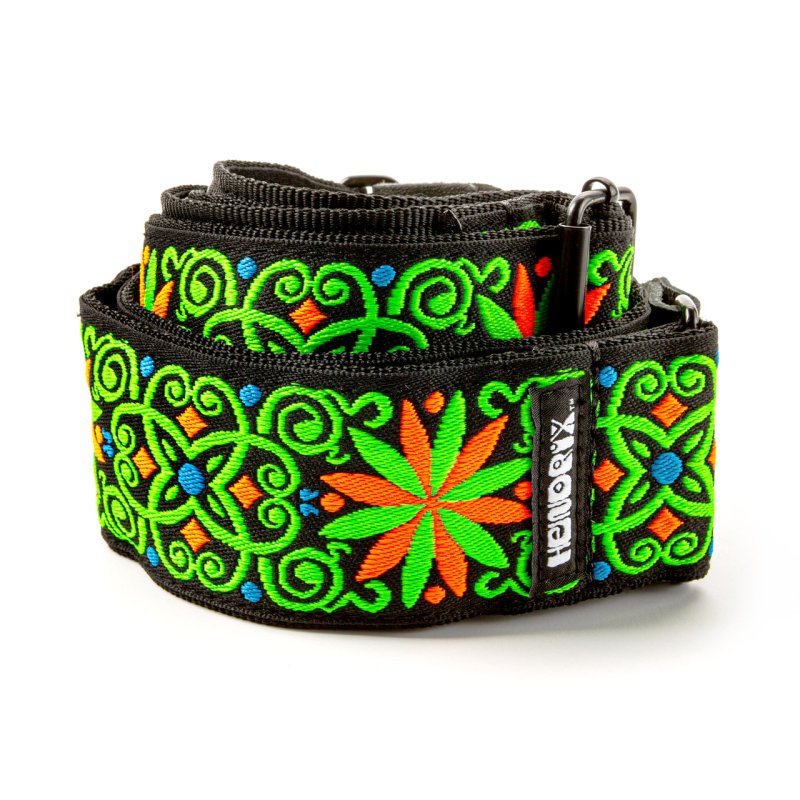 Dunlop - Jimi Hendrix Blacklight Fillmore Green Strap #JH26
