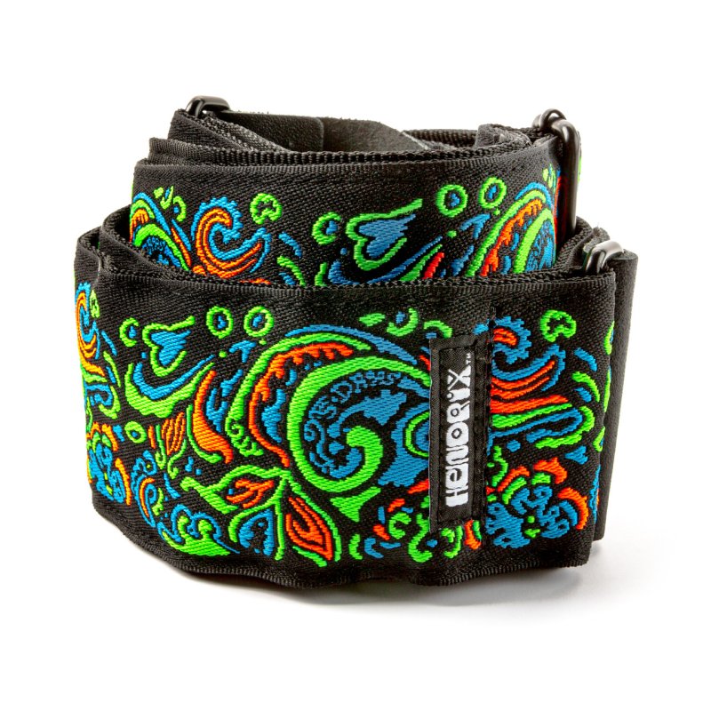 Dunlop - Jimi Hendrix Blacklight Love Drops Blue guitar strap #JH27