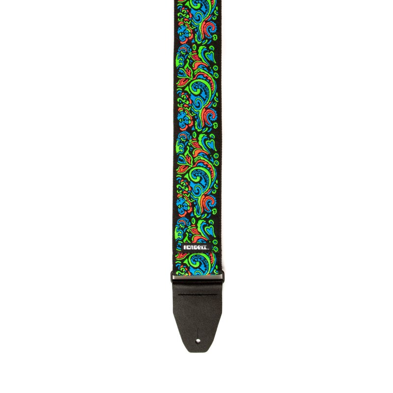 Dunlop - Jimi Hendrix Blacklight Love Drops Blue guitar strap #JH27