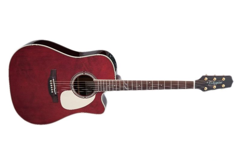 Takamine - John Jorgenson Signature Acoustic/Electric Guitar With Case, Gloss Wine Red #JJ325SRCL