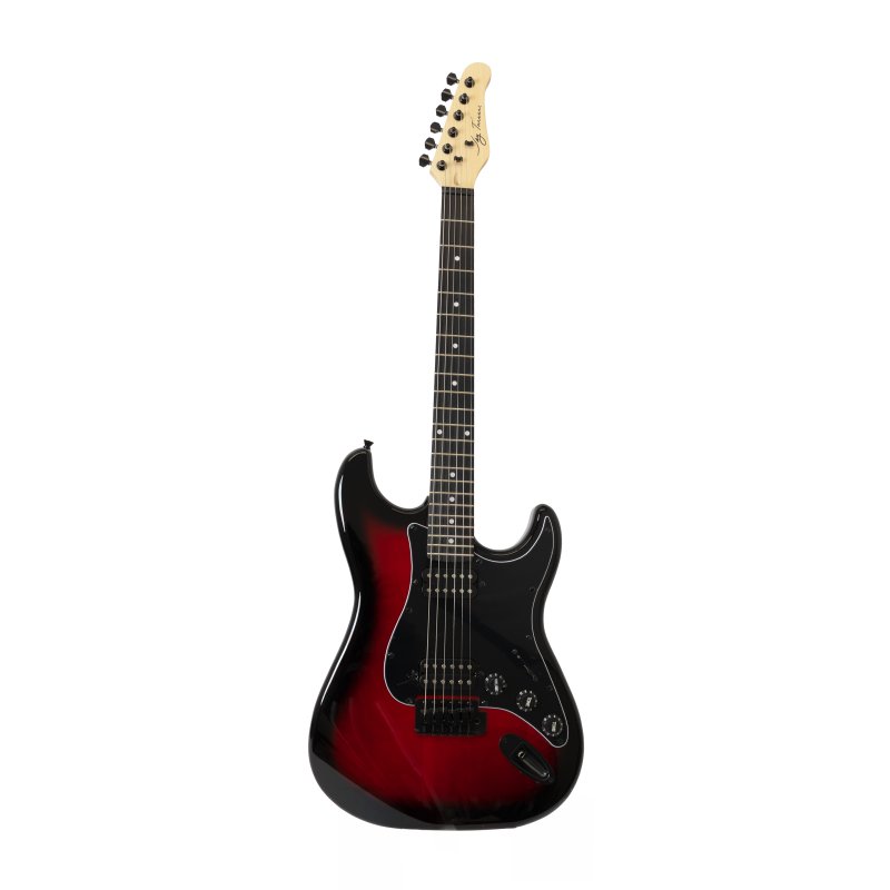Jay Turser - Double-Cutaway Electric Guitar with Dual Humbuckers, Transparent Red #JT-120-TRB