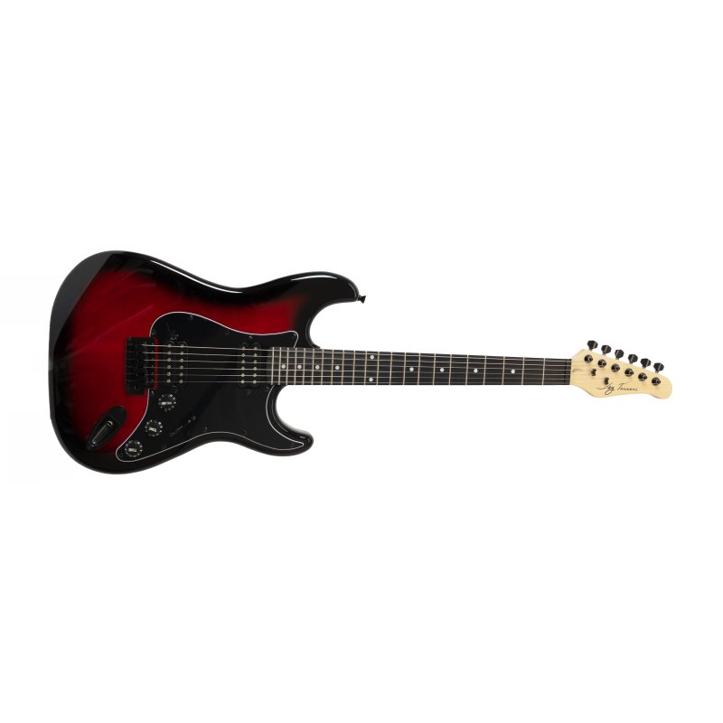Jay Turser - Double-Cutaway Electric Guitar with Dual Humbuckers, Transparent Red #JT-120-TRB