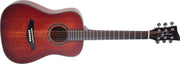 Jay Turser - 1/2 Size Dreadnought Acoustic Guitar, Red Burst Satin #JTA52-SRD