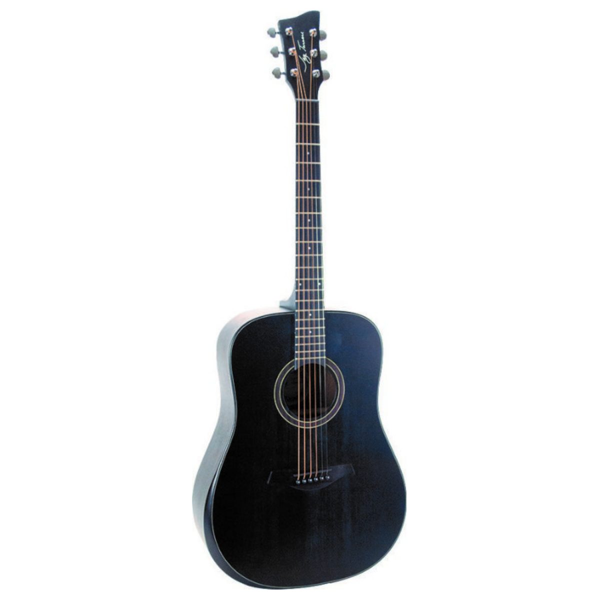 Jay Turser - Dreadnought Guitar with Beveled Edge - Black - COA-JTA54BOPB1