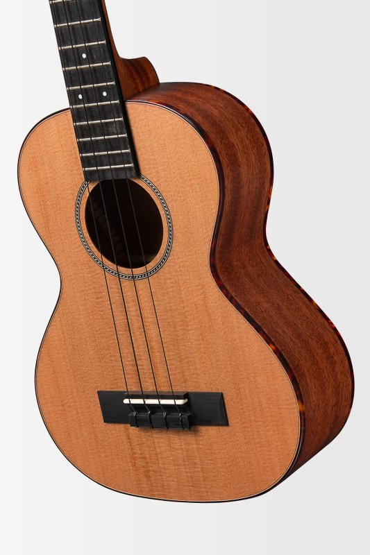 Kala - All Solid Cedar Top Mahogany 12th Fret Tenor Ukulele with Bag, Satin #KA-12-SCMH-T-BAG