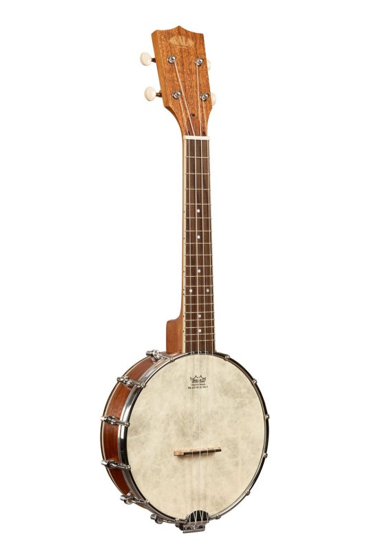 Kala - Natural Mahogany Banjo Concert Ukulele with Bag #KA-BNJ-MHG-C