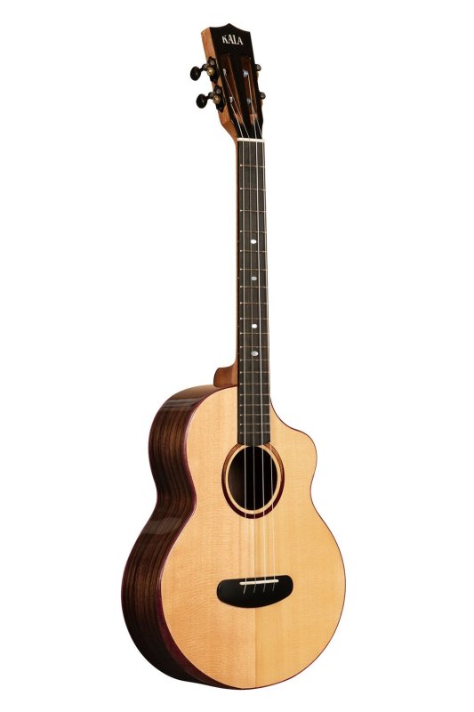 Kala - Contour All Solid Gloss Spruce Rosewood Baritone Ukulele With Cutaway and Bag #KA-CT-SSRW-BG-C-BAG