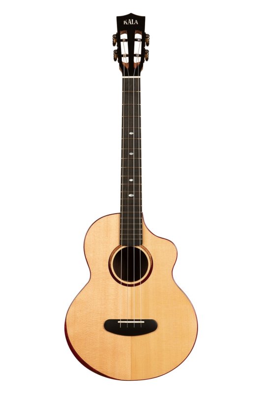 Kala - Contour All Solid Gloss Spruce Rosewood Baritone Ukulele With Cutaway and Bag #KA-CT-SSRW-BG-C-BAG