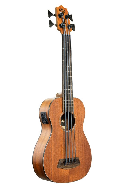 Kala - Laminate Mahogany "The Rumbler" Bass Ukulele With Padded Gig Bag, Natural #KA-UBASS-RMBL-FS