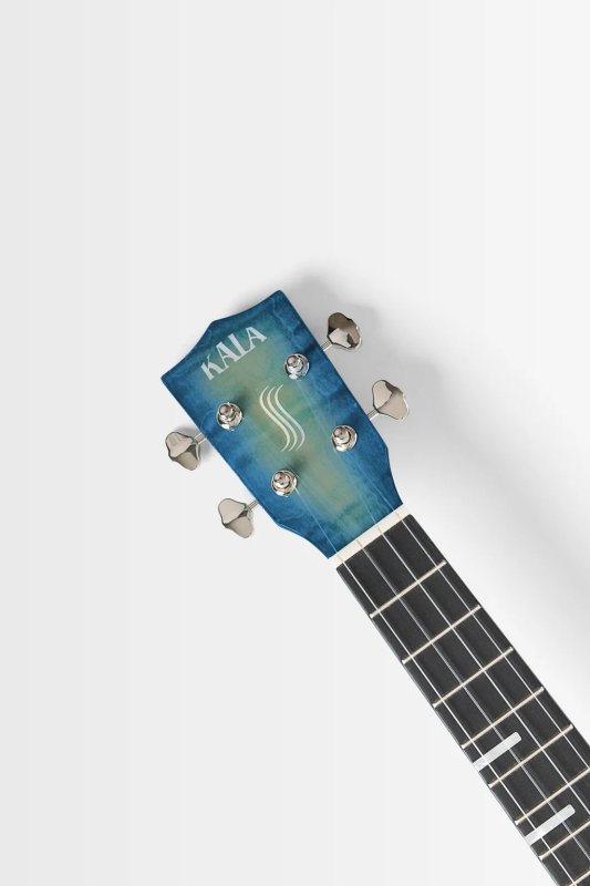 Kala - All Solid Tenor Ukulele with Bag, Blue Flame Maple Waterfall #KA-WF-BLU-AFM-T-BAG