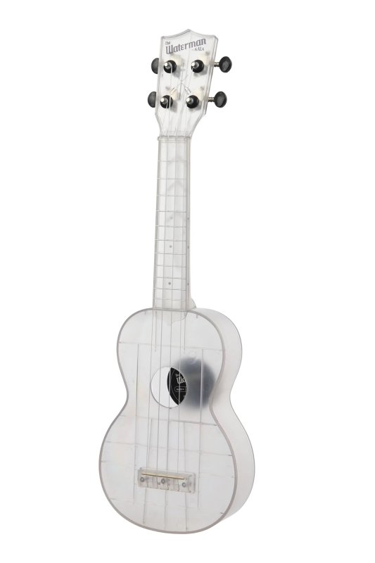 Kala - Soprano Waterman Ukulele, Frosted Glass Transparent #KA-WMT-CL-S