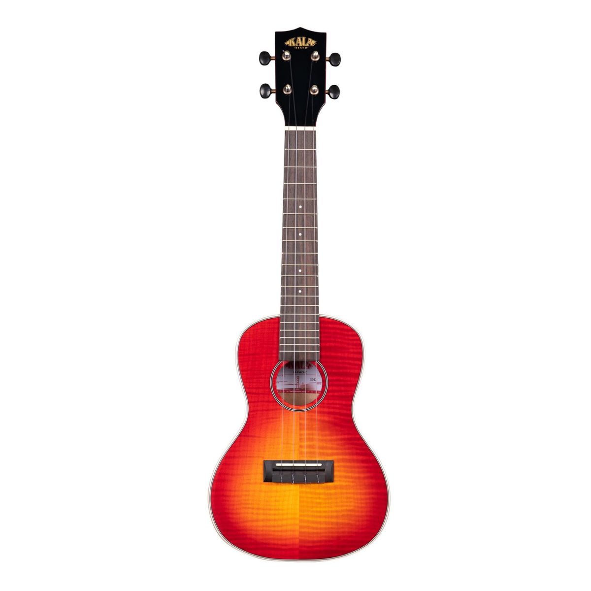 Kala FMCBC Gloss Flame Maple Cherry Burst Concert Ukulele front