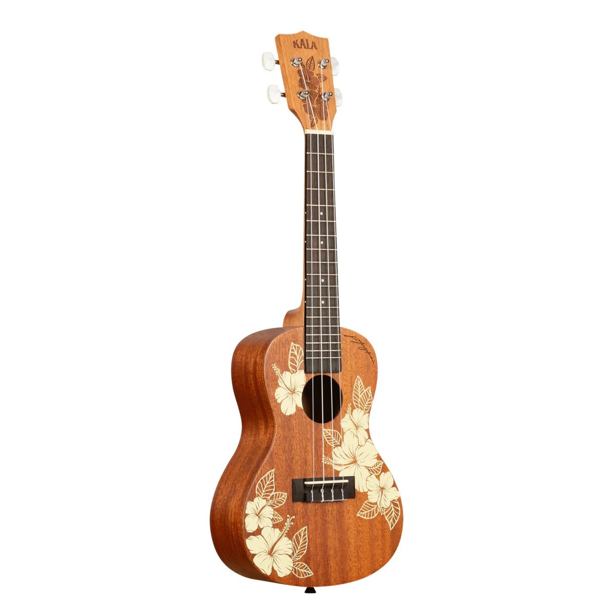 Kala - Hibiscus Mahogany Concert Ukulele w/ Bag #KA-HIBISCUS-C