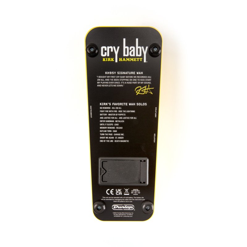 Dunlop - Limited Edition Kirk Hammett Cry Baby Wah Yellow Sparkle Edition Pedal #KH95Y