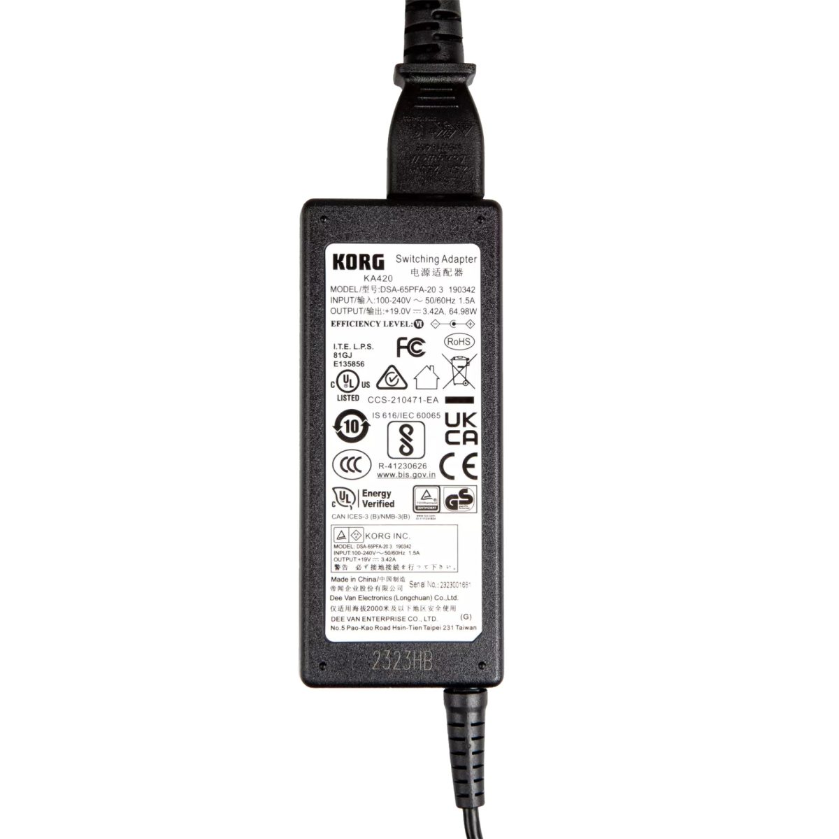 Korg - KA-420 19V 3420mA Power Supply