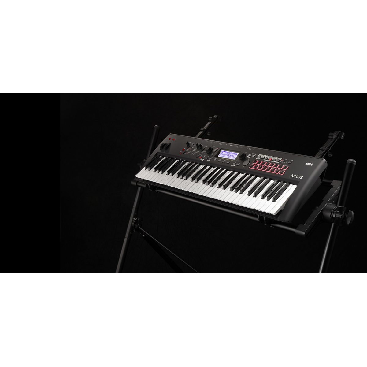 Korg - Kross 2 61 - Synthesizer Workstation - Super Matte Black Black Shot