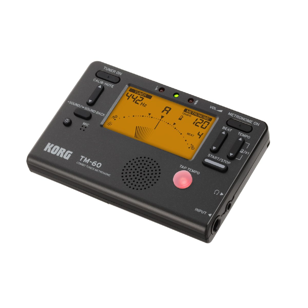 Korg - TM-60 Combo Tuner Metronome - Black Side