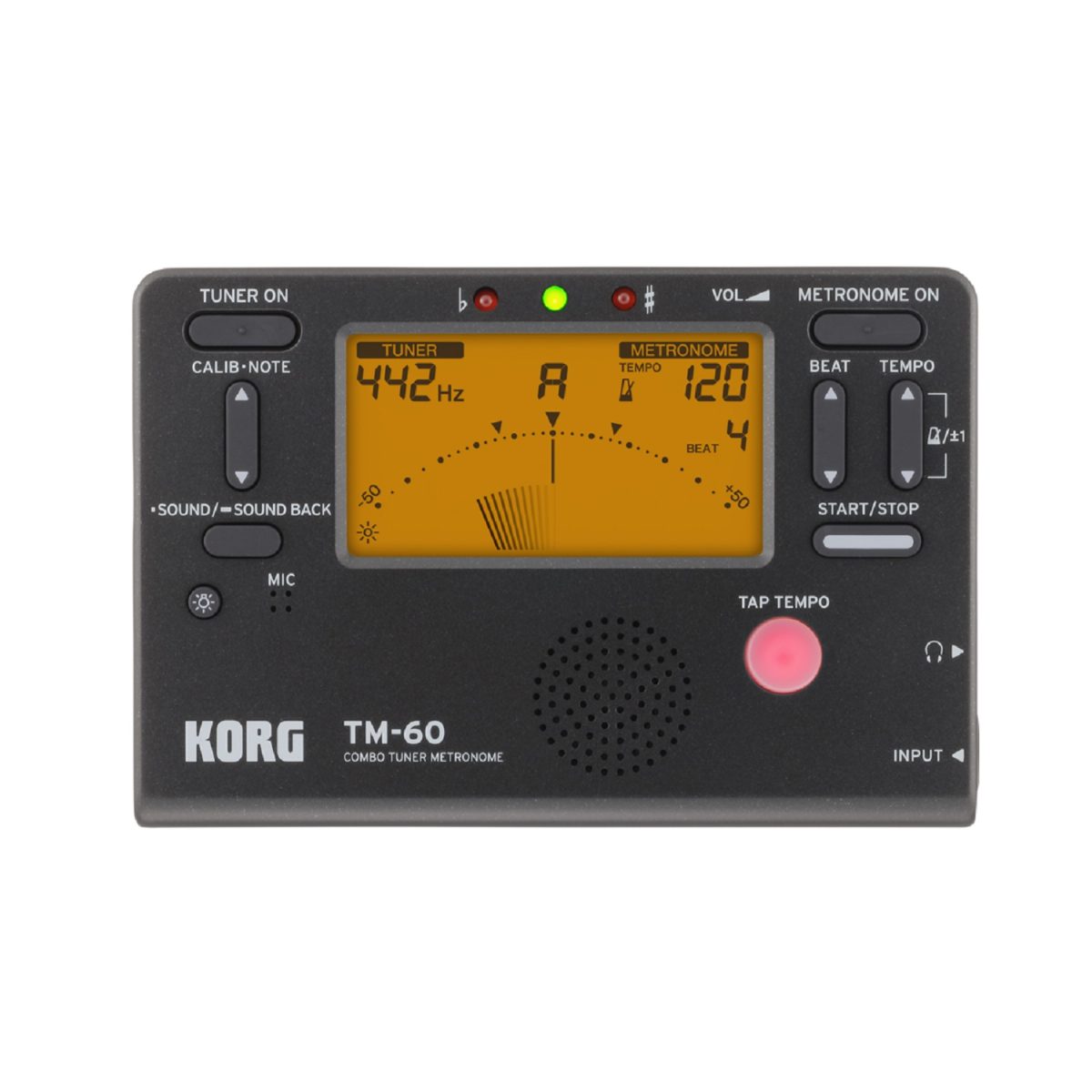 Korg - TM-60 Combo Tuner Metronome - Black