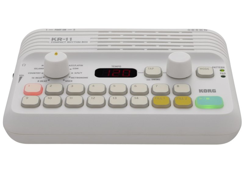Korg - 16-Pad Compact Rhythm Box Drum Machine #KR11