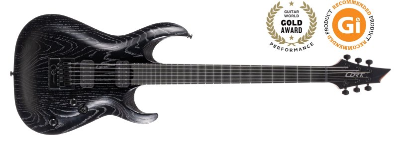 Cort - KX700 EverTune Electric Guitar With Bag, Open Pore Black #KX700-EVERTUNE-BAG-OPBK