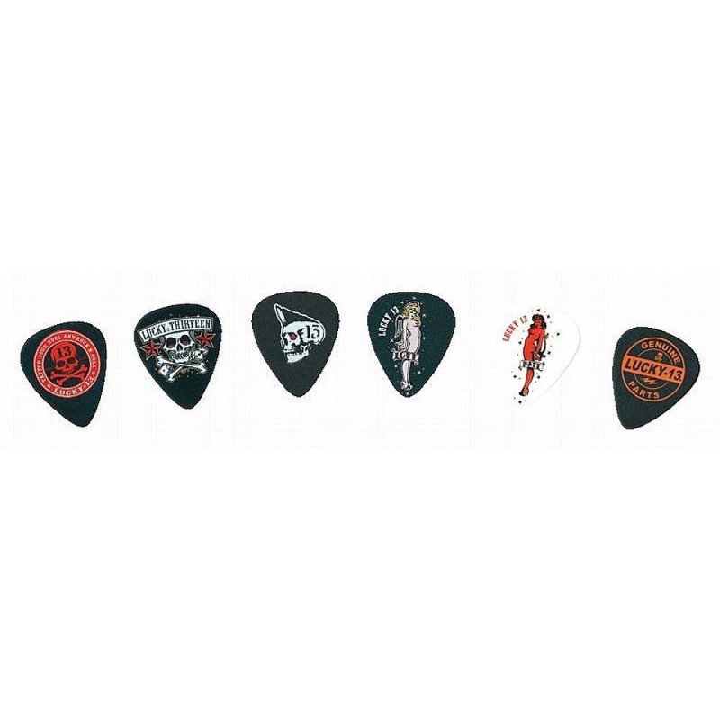 Dunlop - Lucky 13 Picks, Assorted, .73mm, 6/Player's Pack #L13BP.73