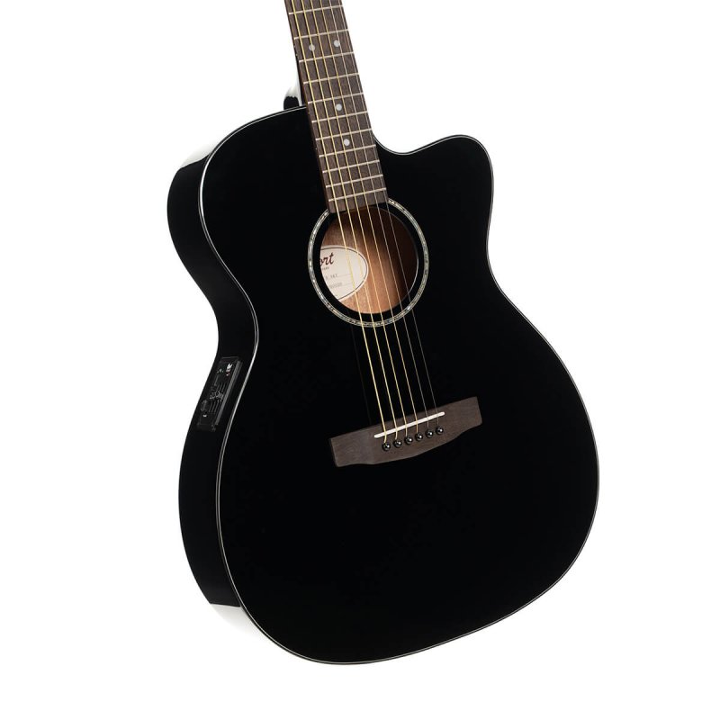 Cort - Luce Series Acoustic/Electric Guitar, Black Gloss #L60CE-BK