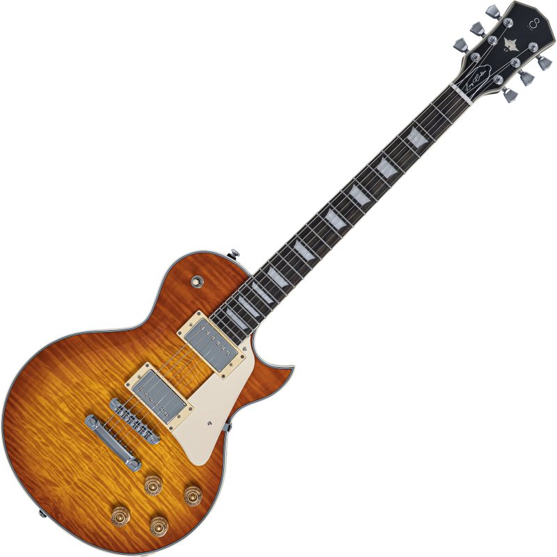 Sire - Sire L7 New Gen Single-Cut Electric Guitar with LC Vintage-2 Humbuckers, Amber Burst Finish #L7-NEWGEN-AMBERBURST