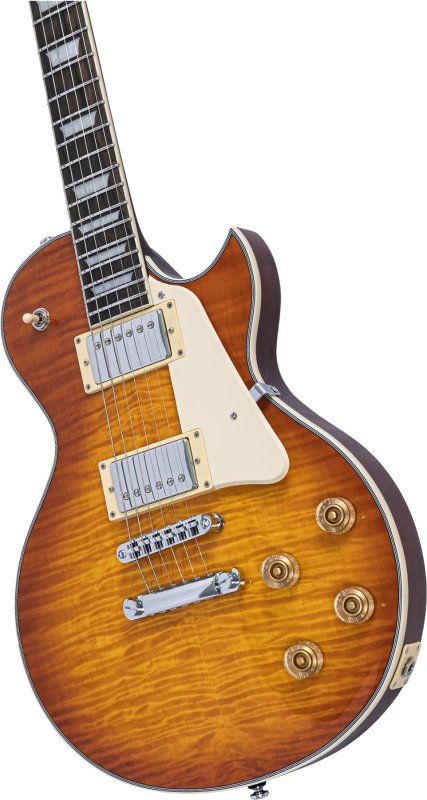 Sire - Sire L7 New Gen Single-Cut Electric Guitar with LC Vintage-2 Humbuckers, Amber Burst Finish #L7-NEWGEN-AMBERBURST