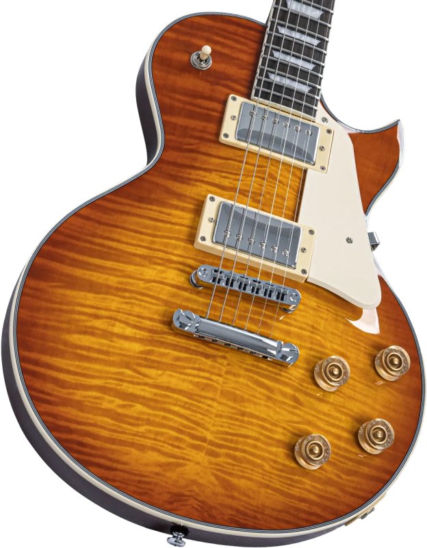 Sire - Sire L7 New Gen Single-Cut Electric Guitar with LC Vintage-2 Humbuckers, Amber Burst Finish #L7-NEWGEN-AMBERBURST