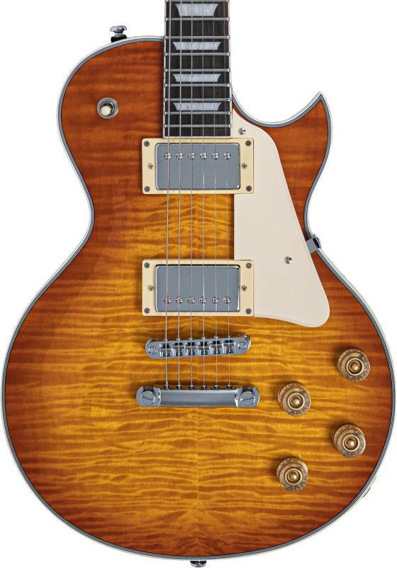 Sire - Sire L7 New Gen Single-Cut Electric Guitar with LC Vintage-2 Humbuckers, Amber Burst Finish #L7-NEWGEN-AMBERBURST