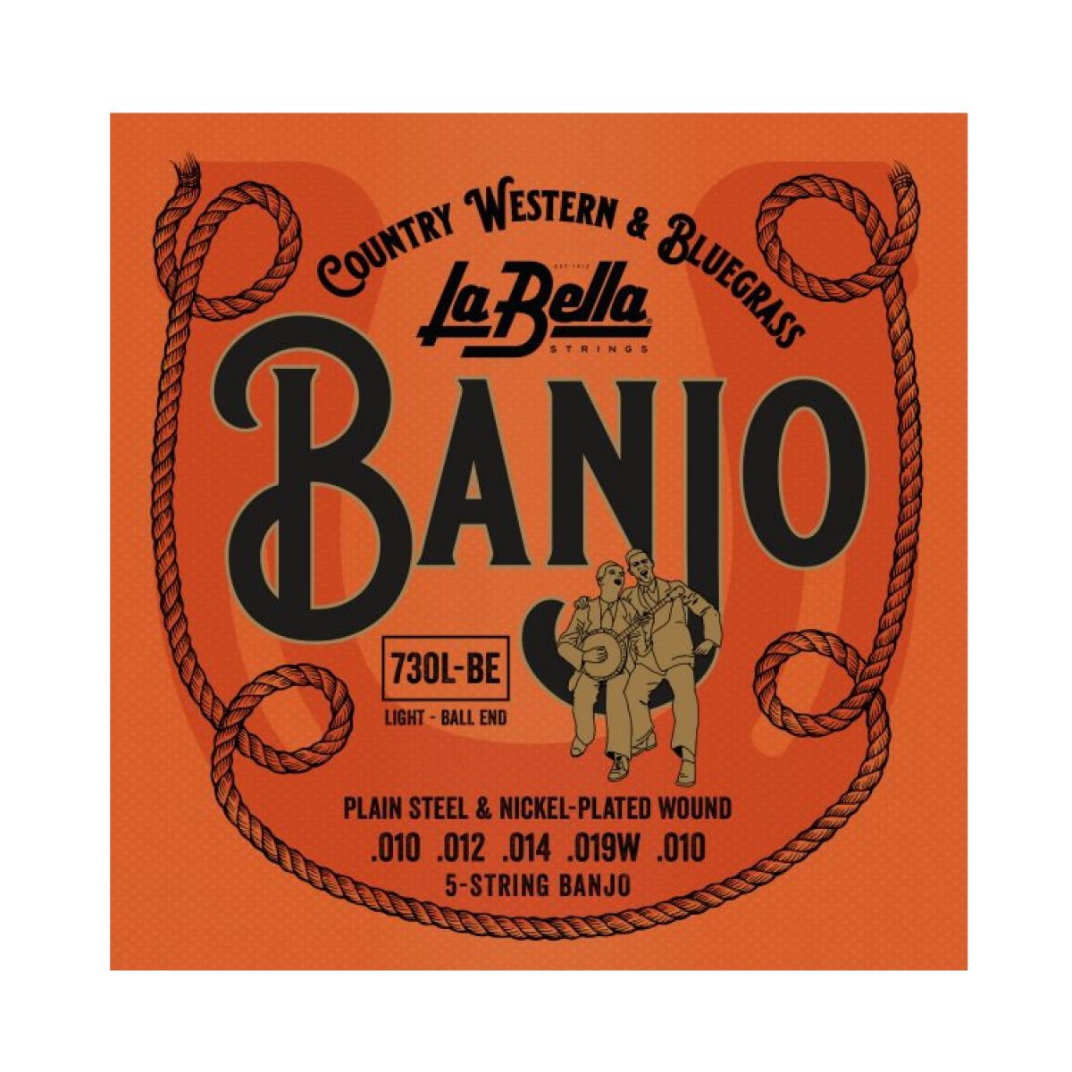 La Bella - 730L-BE 5-String Banjo Light Ball-Ends