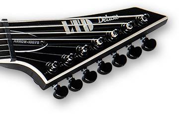 ESP - Arrow-1007 Evertune LTD Deluxe V Shape Baritone Electric Guitar, Black #LARROW1007BETBLK