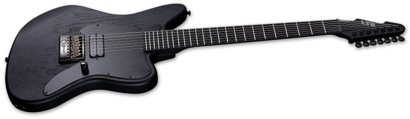 ESP - LTD AW-XJ7 Baritone Evertune Electric Guitar, Black Open Grain Satin #LAWXJ7BETOGBLKS