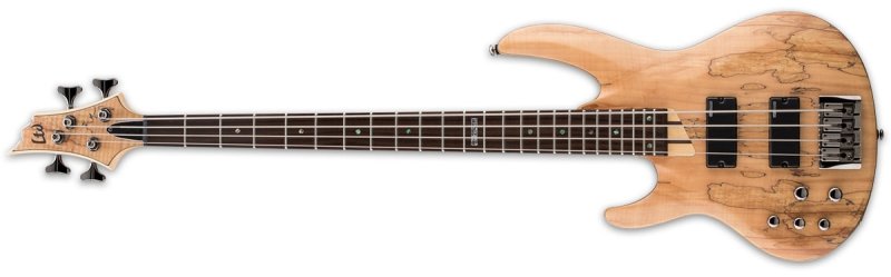 ESP - LTD Spalted Maple Natural Satin Left-handed Bass Guitar #LB204SMNSLH