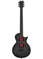 ESP - LTD Baritone - See Thru Black Sunburst Satin #LBB600BQMSTBLKSBS