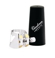 Vandoren - Optimum Ligature and Plastic Cap for Bb Clarinet Silver Plated with 3 Interchangeable #LC01P