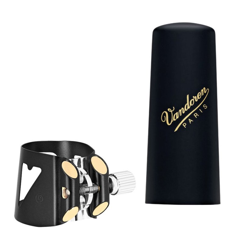 Vandoren - Optimum Bass Clarinet Ligature Black With Plastic Cap #LC04BP