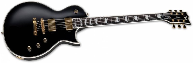 ESP - Deluxe 6-String Electric Guitar, Black with fluence pickups #LEC1000BLKF
