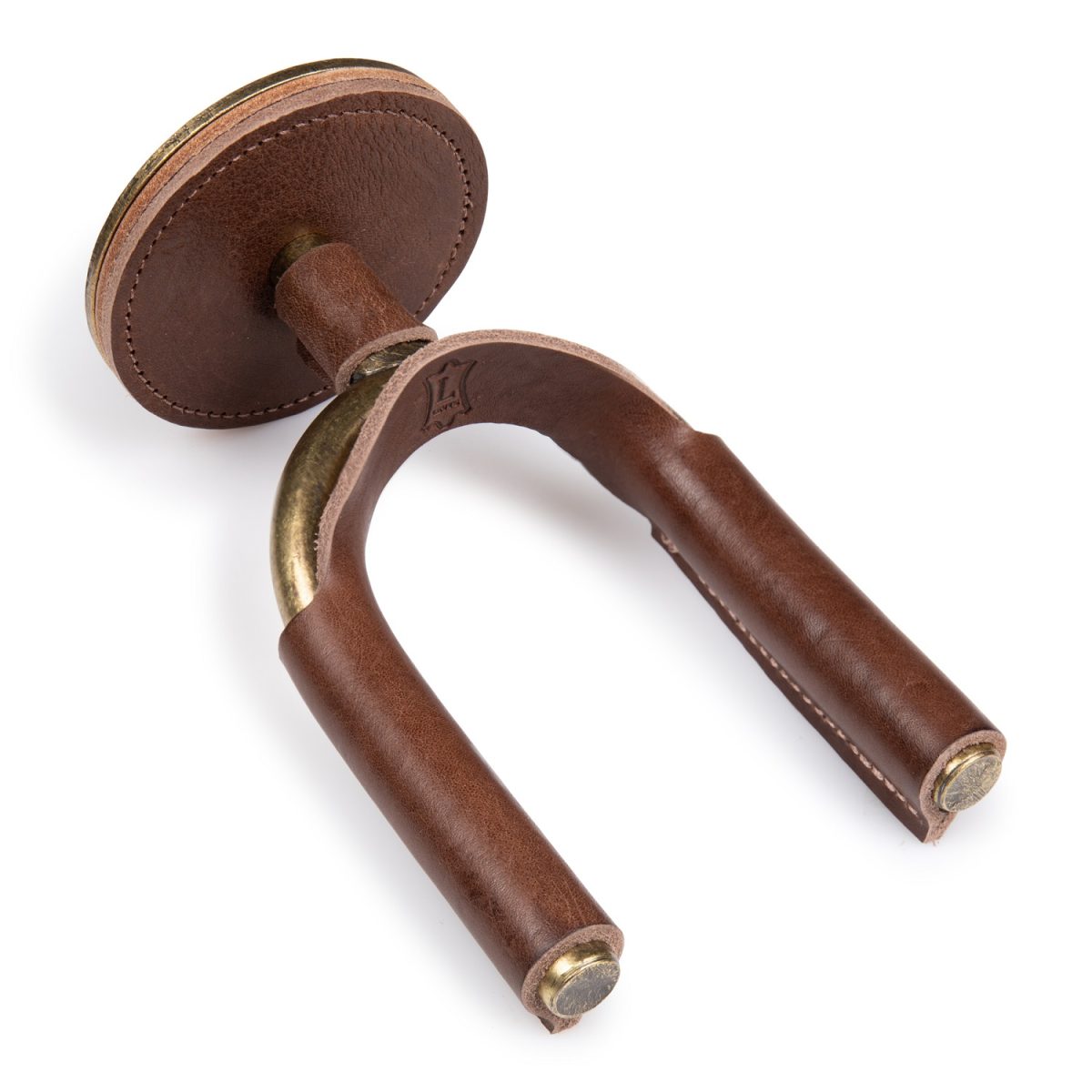 Levy's - Brass Forged Guitar Hanger w/ Brown Leather Top