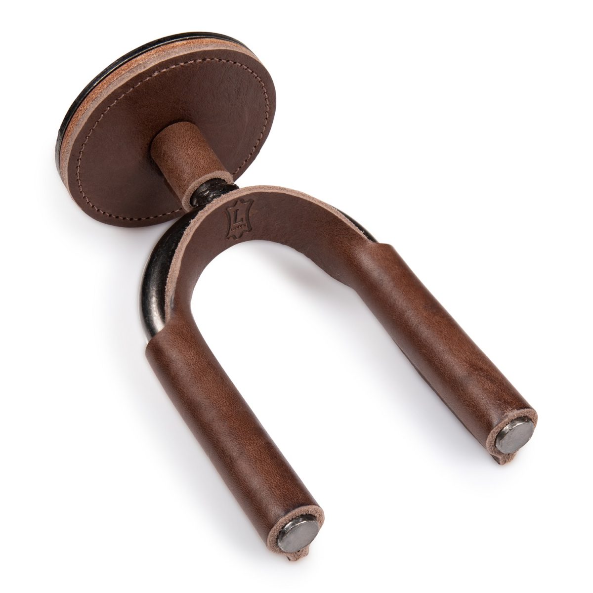 Levy's - Smoke Forged Guitar Hanger w/ Brown Leather Top
