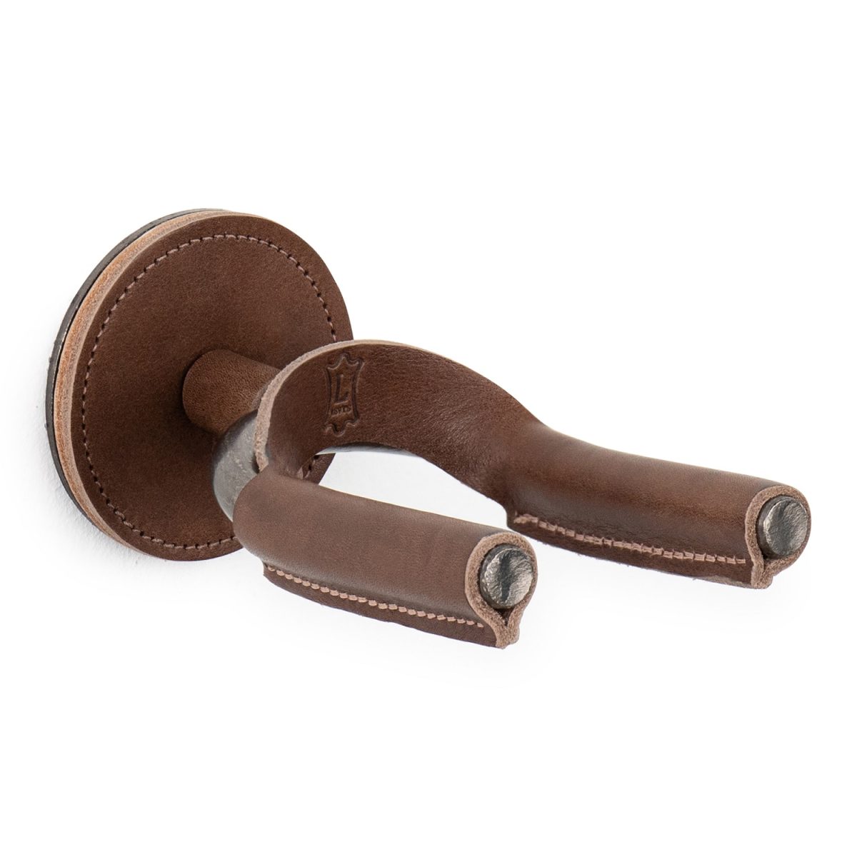 Levy's - Smoke Forged Guitar Hanger w/ Brown Leather