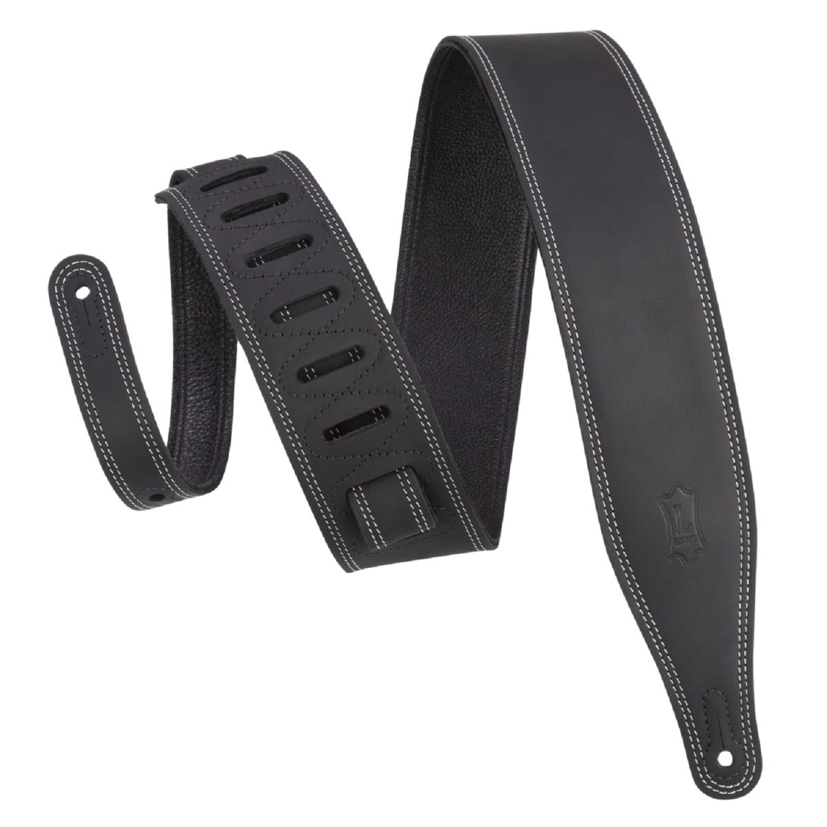 Levy's - M17BDS-BLK Like Butter Series Double Stitched Black Strap