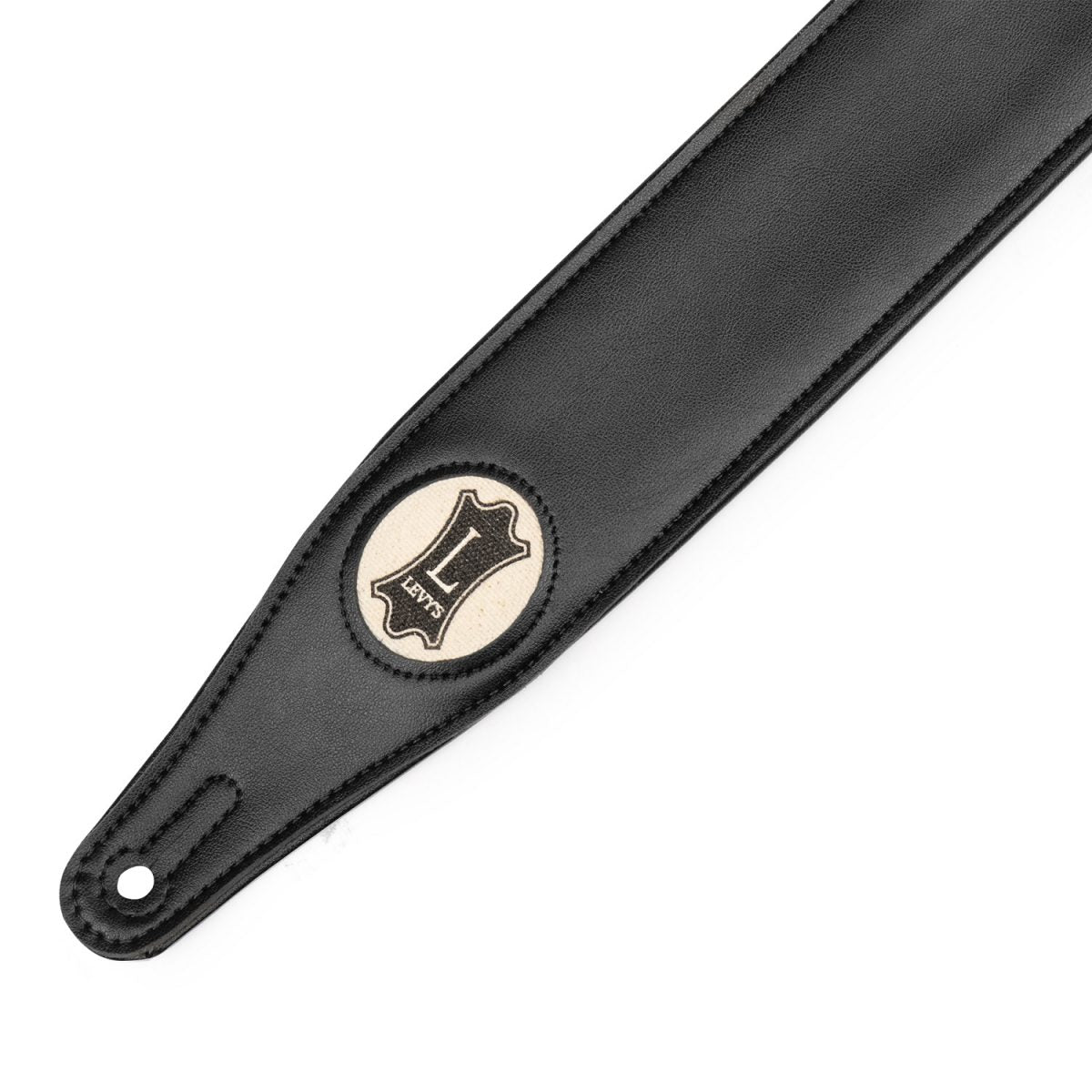 Levy's - 2.5″ Black Padded Vegan Leather Strap - M17VGN-BLK Tip