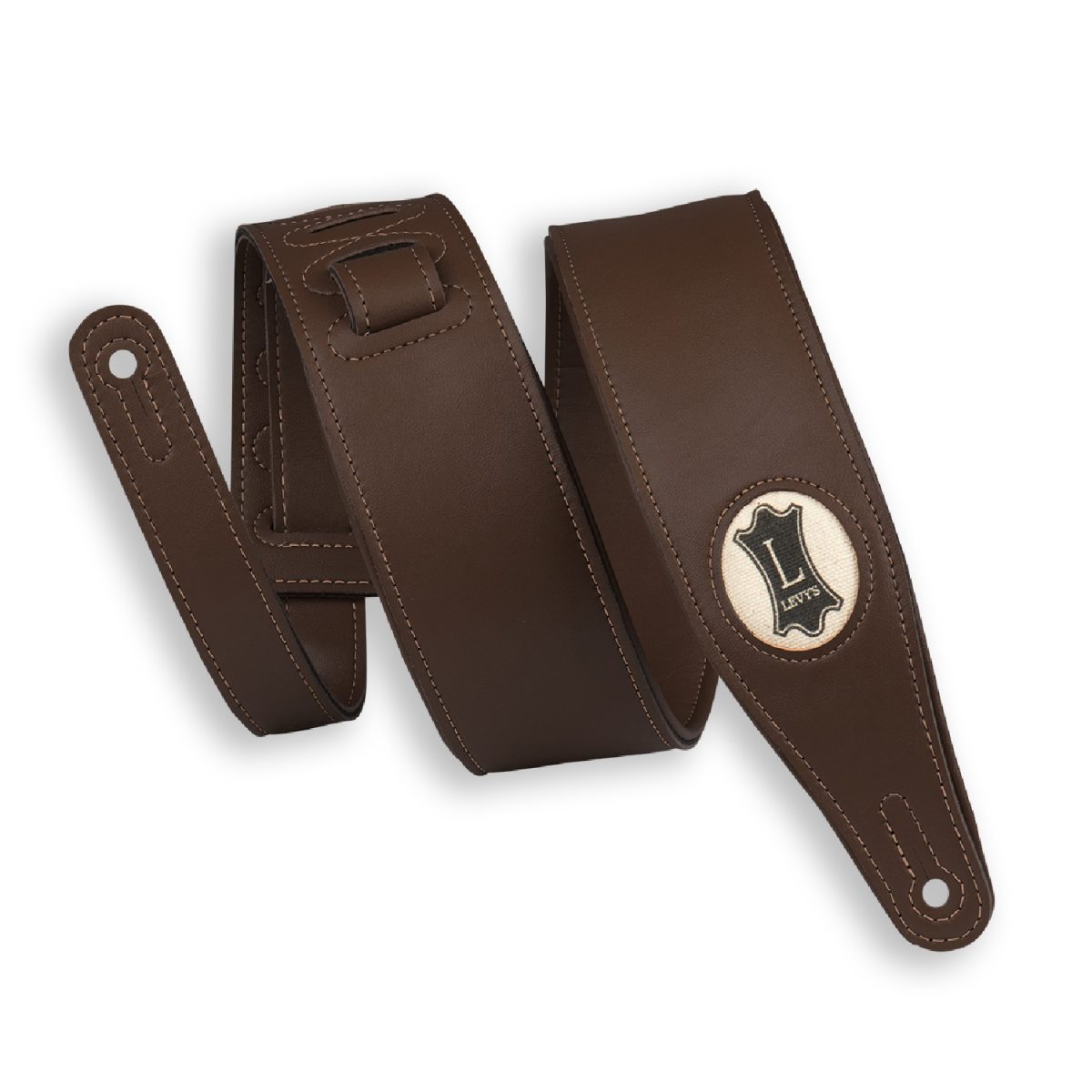 Levy's - 2.5″ Brown Vegan Leather Strap - M17VGN-DBR
