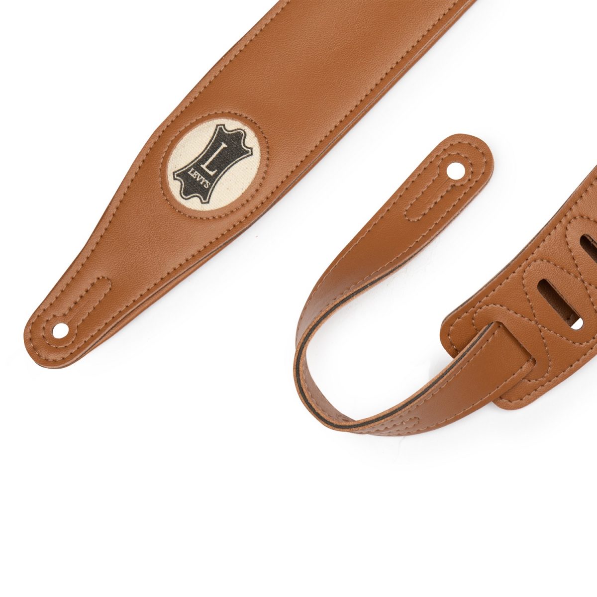Levy's - 2.5″ Tan Padded Vegan Leather Strap - M17VGN-TAN Tips