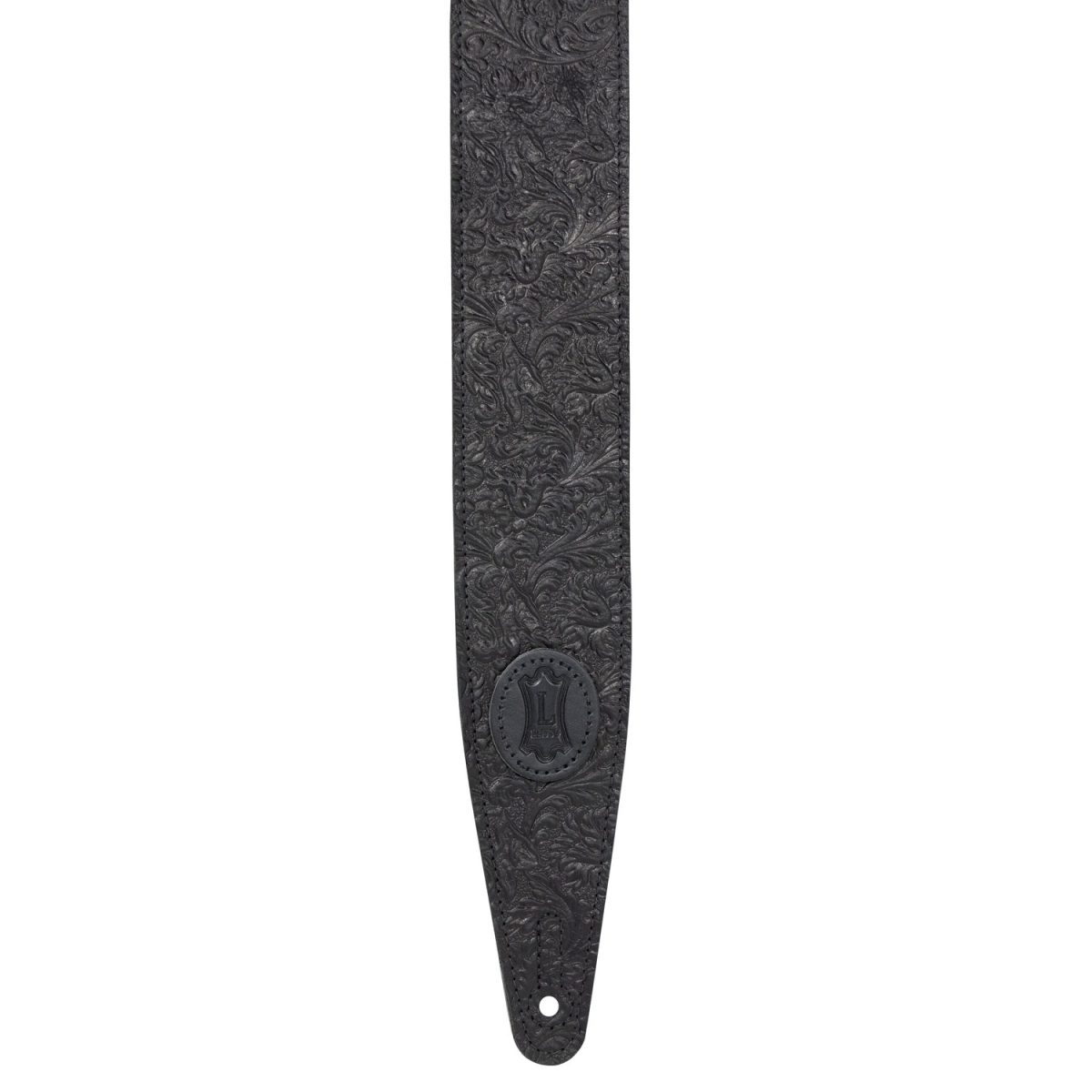 Levy's - M317FCL-BLK 2.5″ Black Florentine Leather Strap Tip